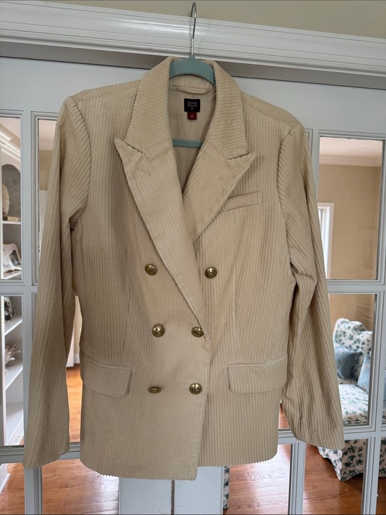 Rowing Blazers Jackets & Blazers - Women’s Cream Double-Breasted Corduroy Blazer Jacket - Rowing Blazers for Target